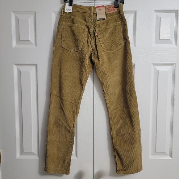 Levi's Corduroy Straight Leg Jeans, Mustard Brown, Men's Size 27x30 - Picture 2 of 7